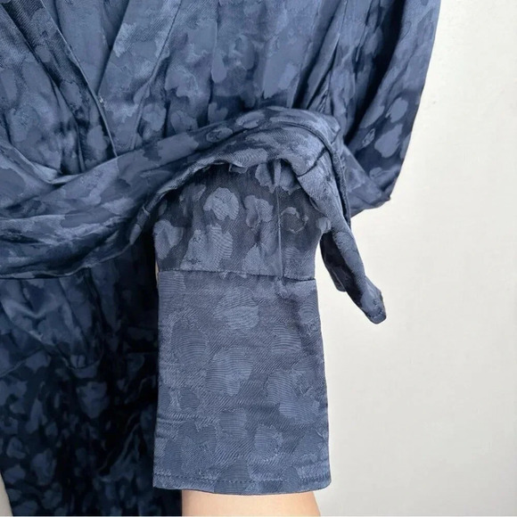 Parker Womens Size 12 Marin Collared Wrap Midi Dress Zipper Closure - Picture 12 of 16